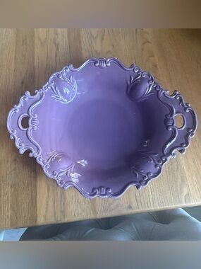 Anthropologie Lavender Purple Decorative Serving Bowl